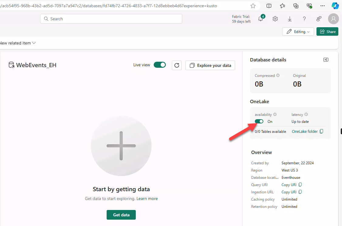 Activate OneLake availability