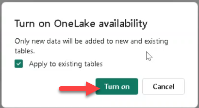 Turn on OneLake availability