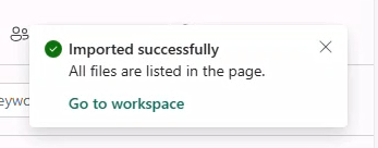 Import success