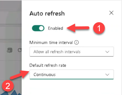 Enable auto refresh